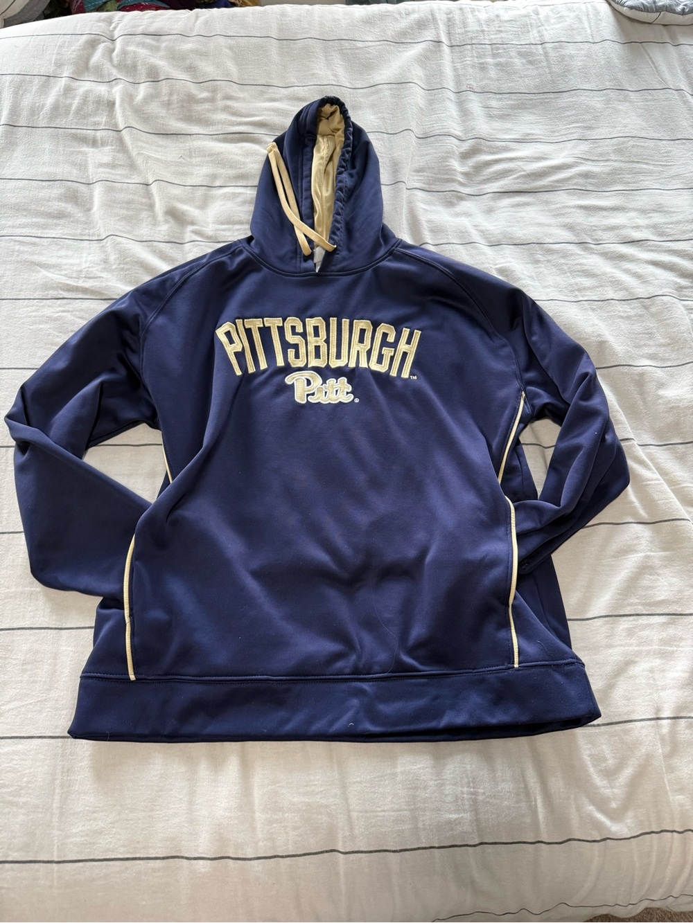 Knights Apparel Navy Hoodie with Cream Accents